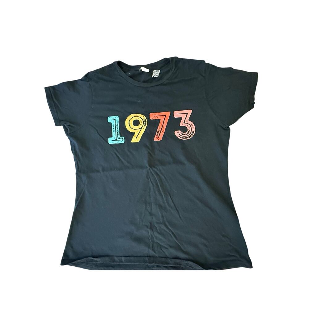 Vintage 1973 Retro Tee T-Shirt Top Women size L 70s
